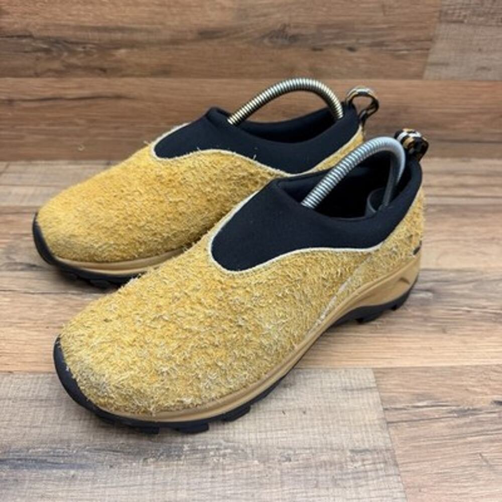 Merrell Jungle Moc Womens Size 8.5 Gold Hairy Suede Slip On Shoes